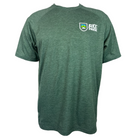 Killington Bike Park Tri-Blend Wicking Raglan Short Sleeve Tee-Forest Green Heather-Killington Sports