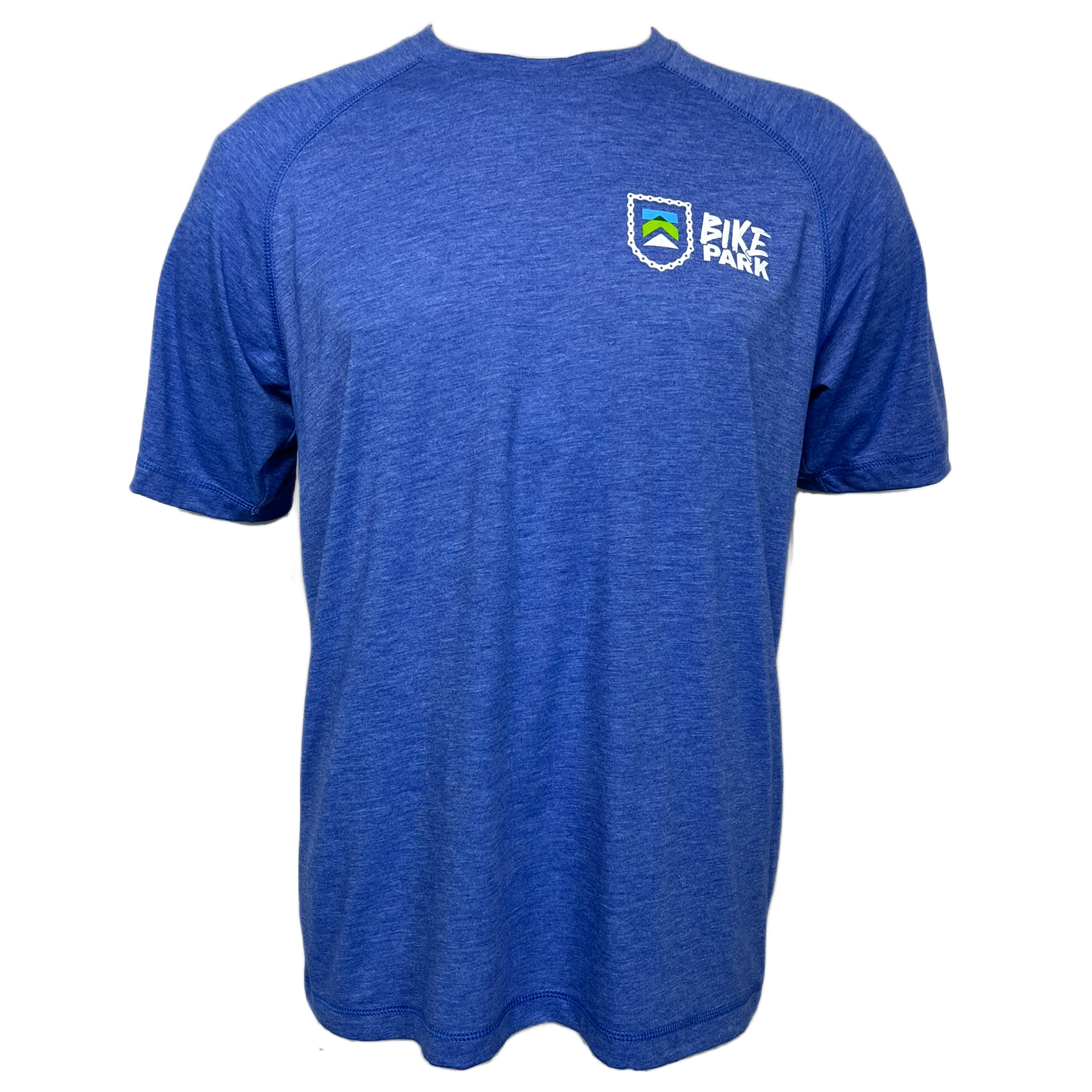 Killington Bike Park Tri-Blend Wicking Raglan Short Sleeve Tee-True Royal Heather-Killington Sports