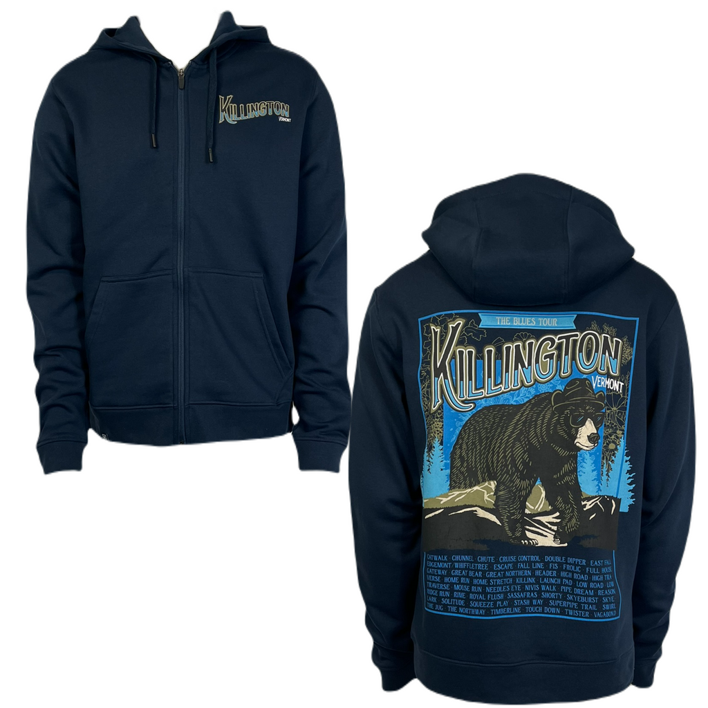 Killington Blues Tour Full Zip Hoodie-Classic Navy-Killington Sports