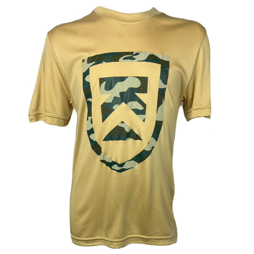 Killington Camo Shield Youth Tech TShirt-Sport Vegas Gold-Killington Sports