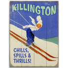 Killington Chills, Spills & Thrills Wood Sign-Killington-Killington Sports