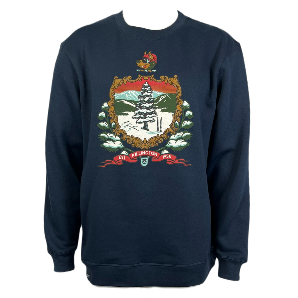 Killington Coat of Arms Crew Sweatshirt-Classic Navy-Killington Sports