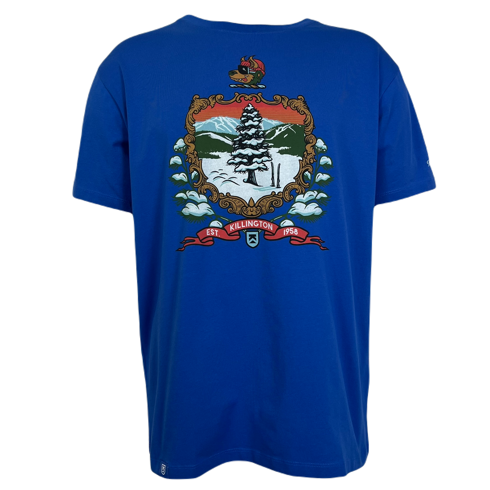 Killington Coat of Arms Short Sleeve Tee-True Blue-Killington Sports