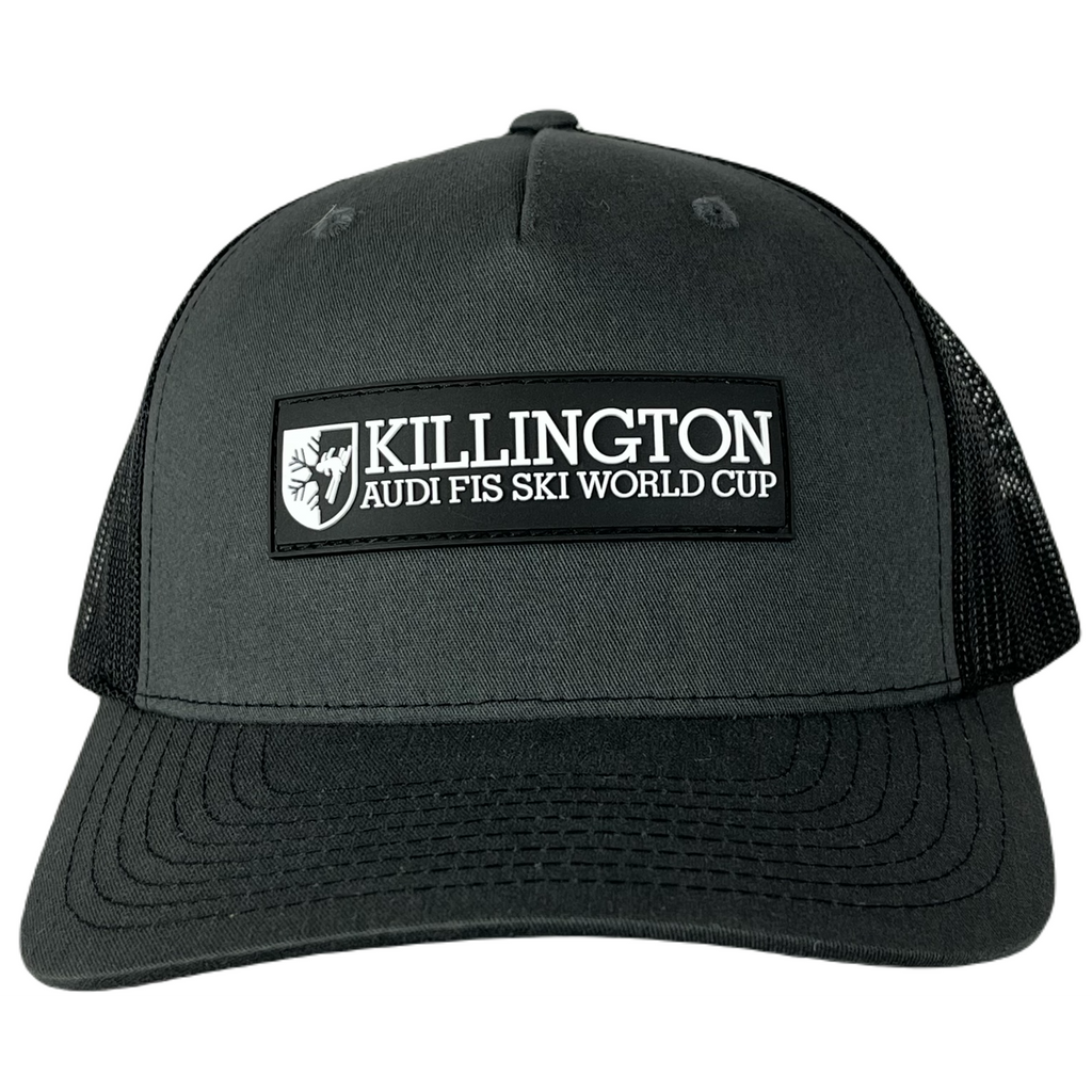 Killington Cup 112 Full Logo Trucker Hat-Charcoal/Black-Killington Sports