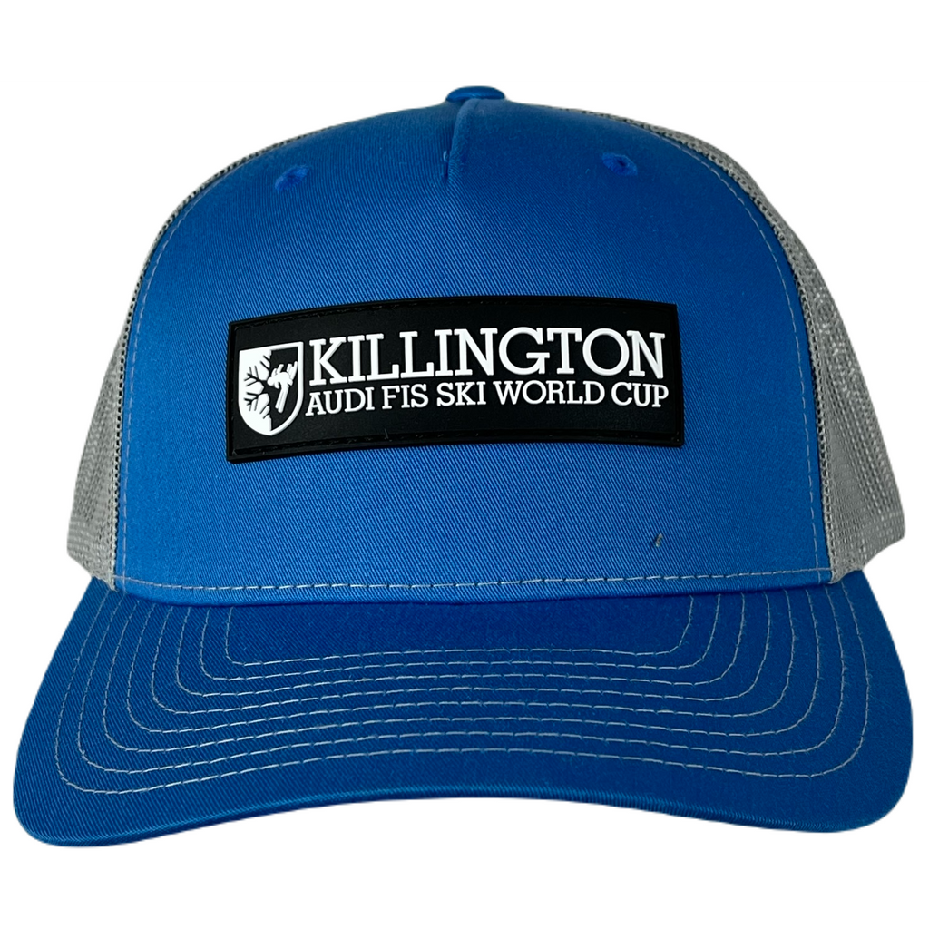 Killington Cup 112 Full Logo Trucker Hat-Cobalt Blue/Grey-Killington Sports