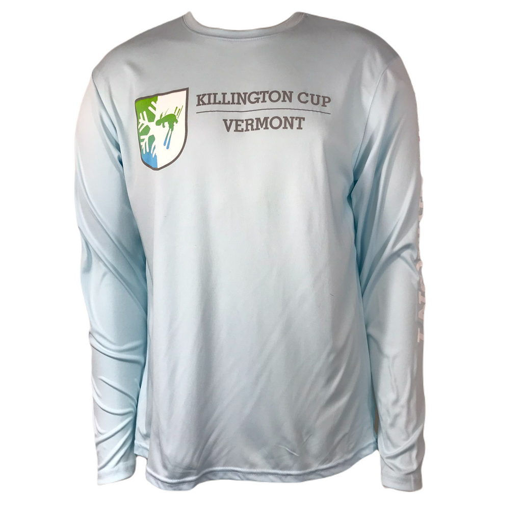 Killington Cup Logo Performance Tech Long Sleeve TShirt-Blue-Killington Sports