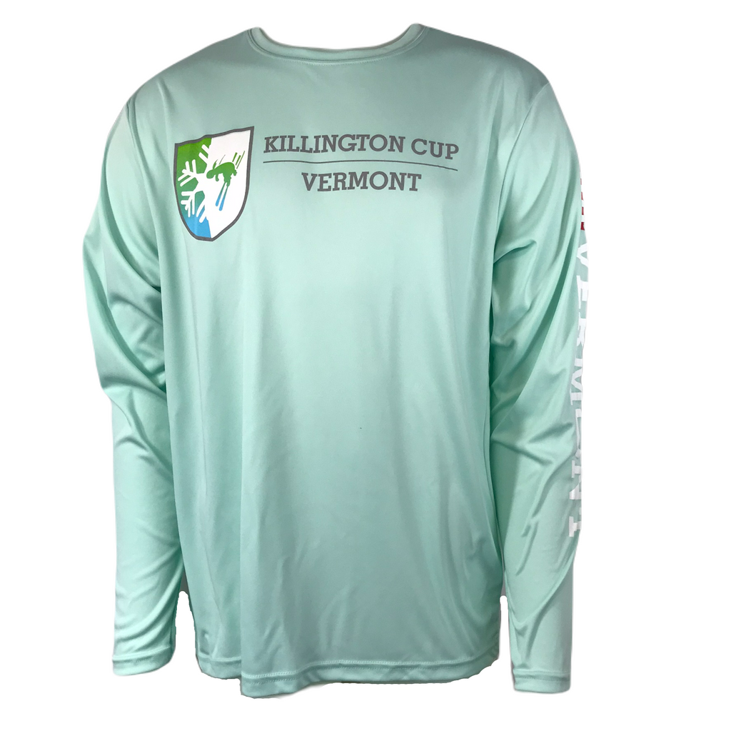 Killington Cup Logo Performance Tech Long Sleeve TShirt-Mint-Killington Sports