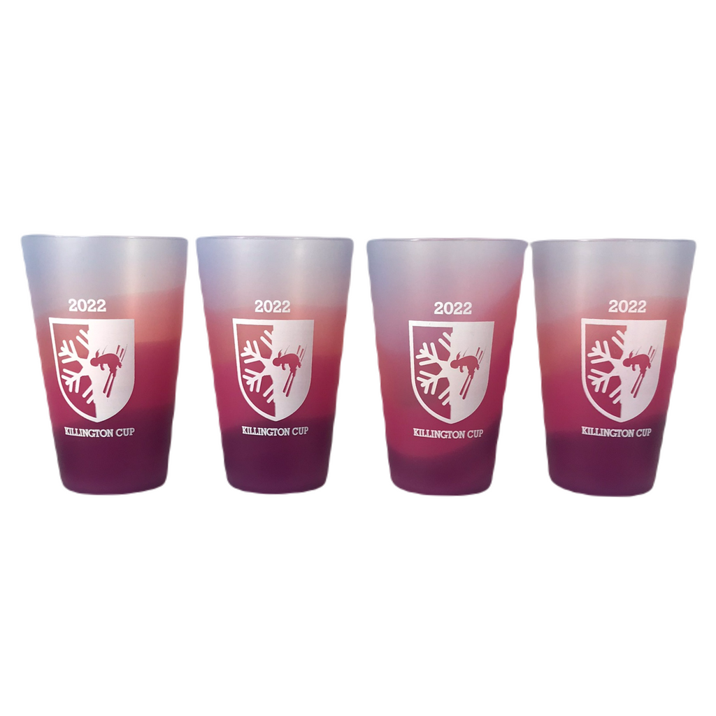 Killington Cup Logo Silicone 16oz Pint Glasses - Set of 4-WC Pink-Killington Sports