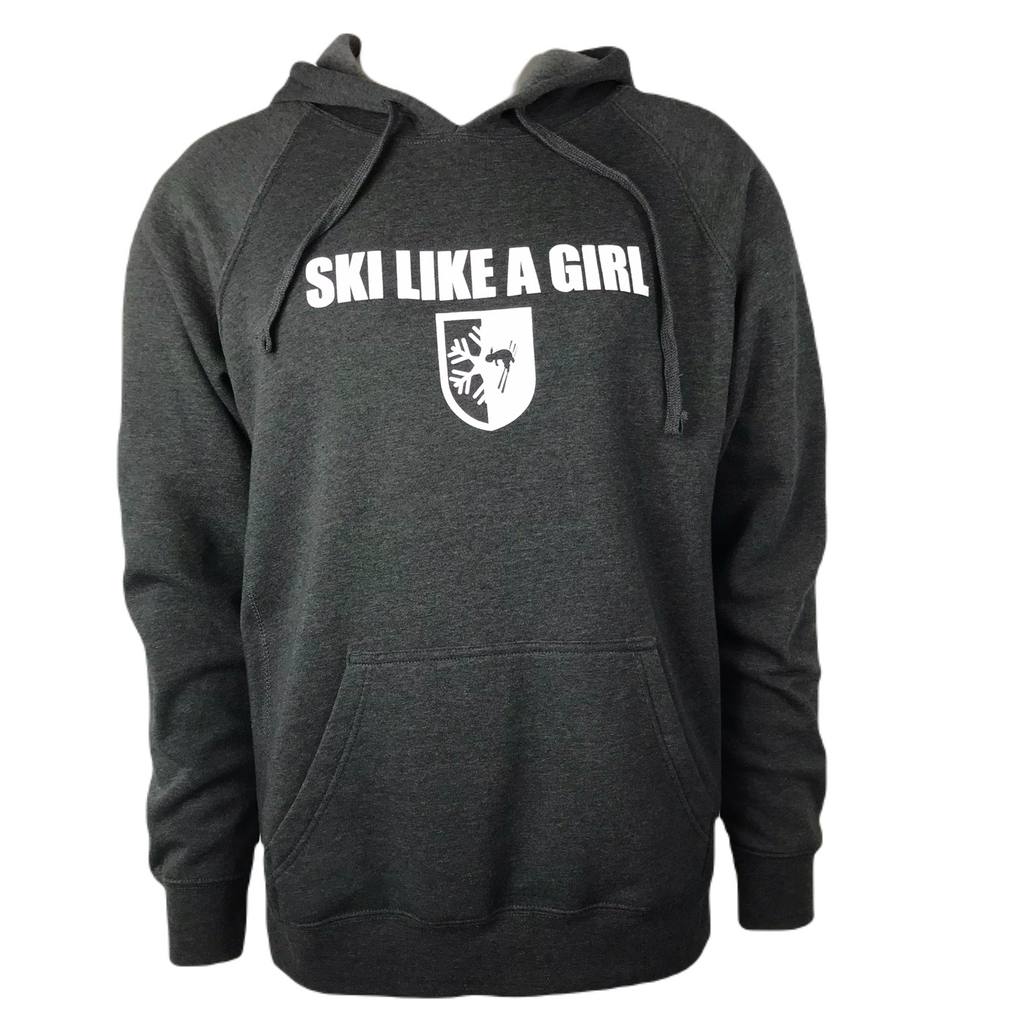 Killington Cup Logo "Ski Like a Girl" Hoodie-Black Heather-Killington Sports