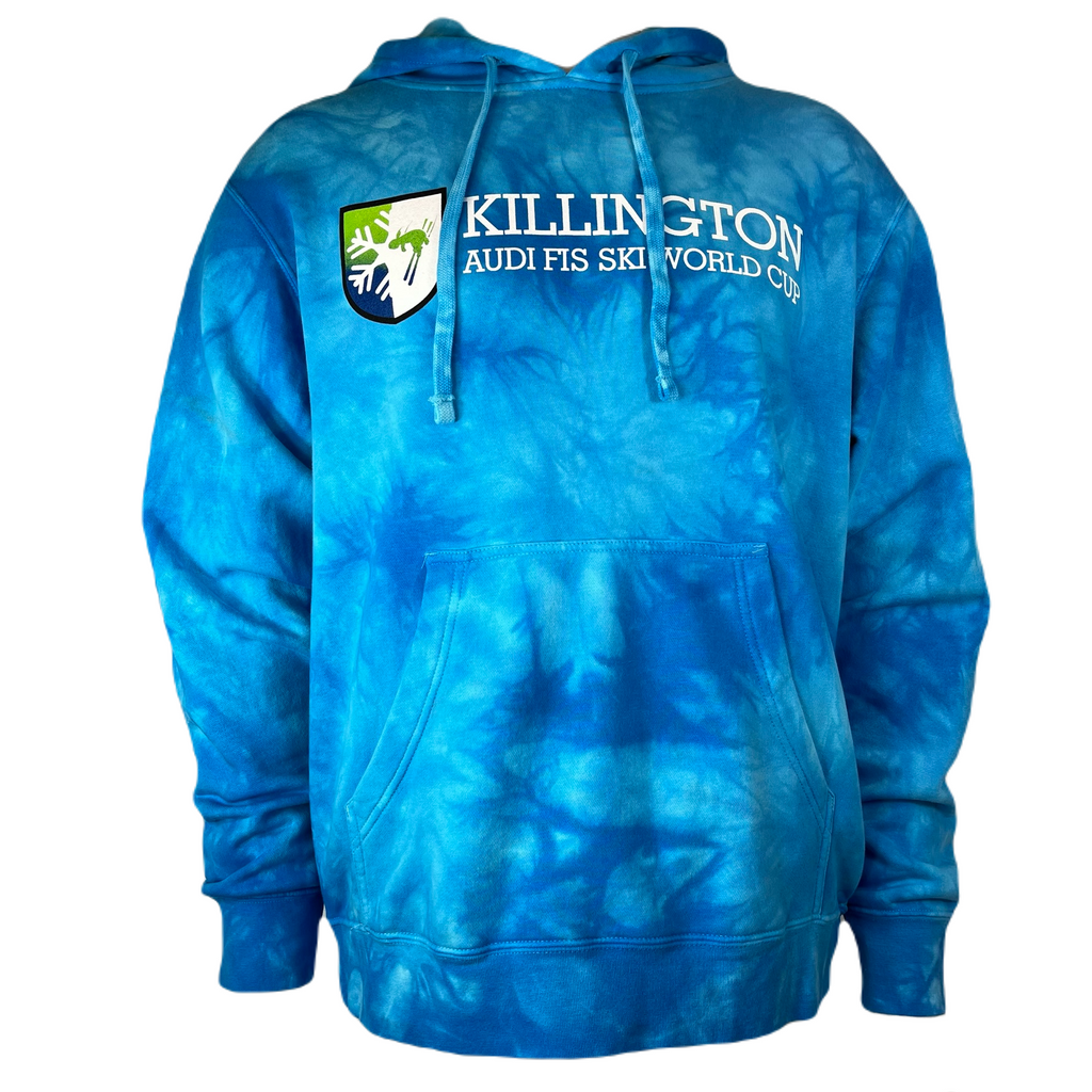 Killington Cup Logo Tie Dyed Pullover Hoodie-Tie Dye Aqua Blue-Killington Sports