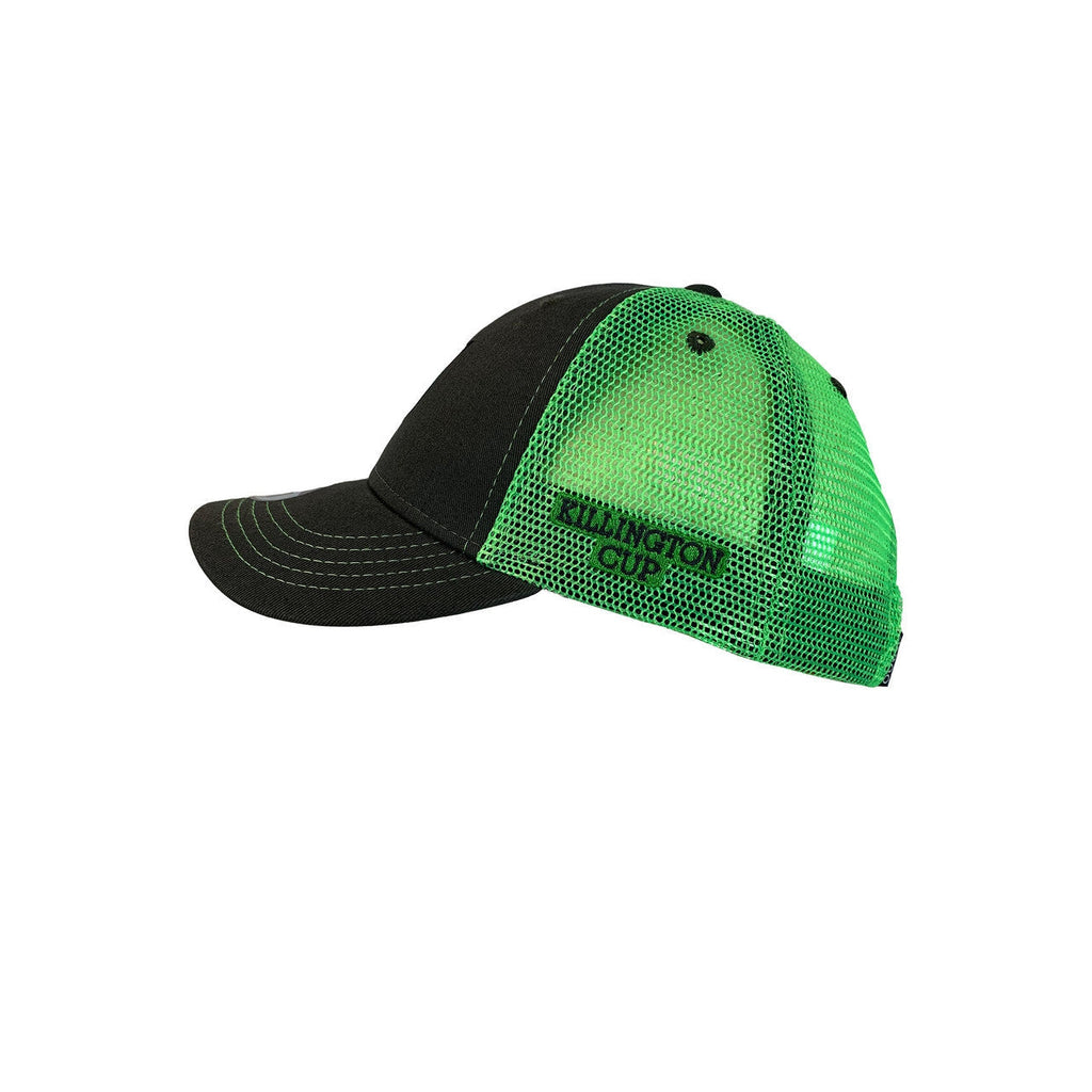 Killington Cup Logo Youth Sideline Trucker Hat-Dark Grey/Neon Green-Killington Sports