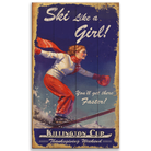 Killington Cup Ski Like a Girl Wood Sign-Killington Cup-Killington Sports