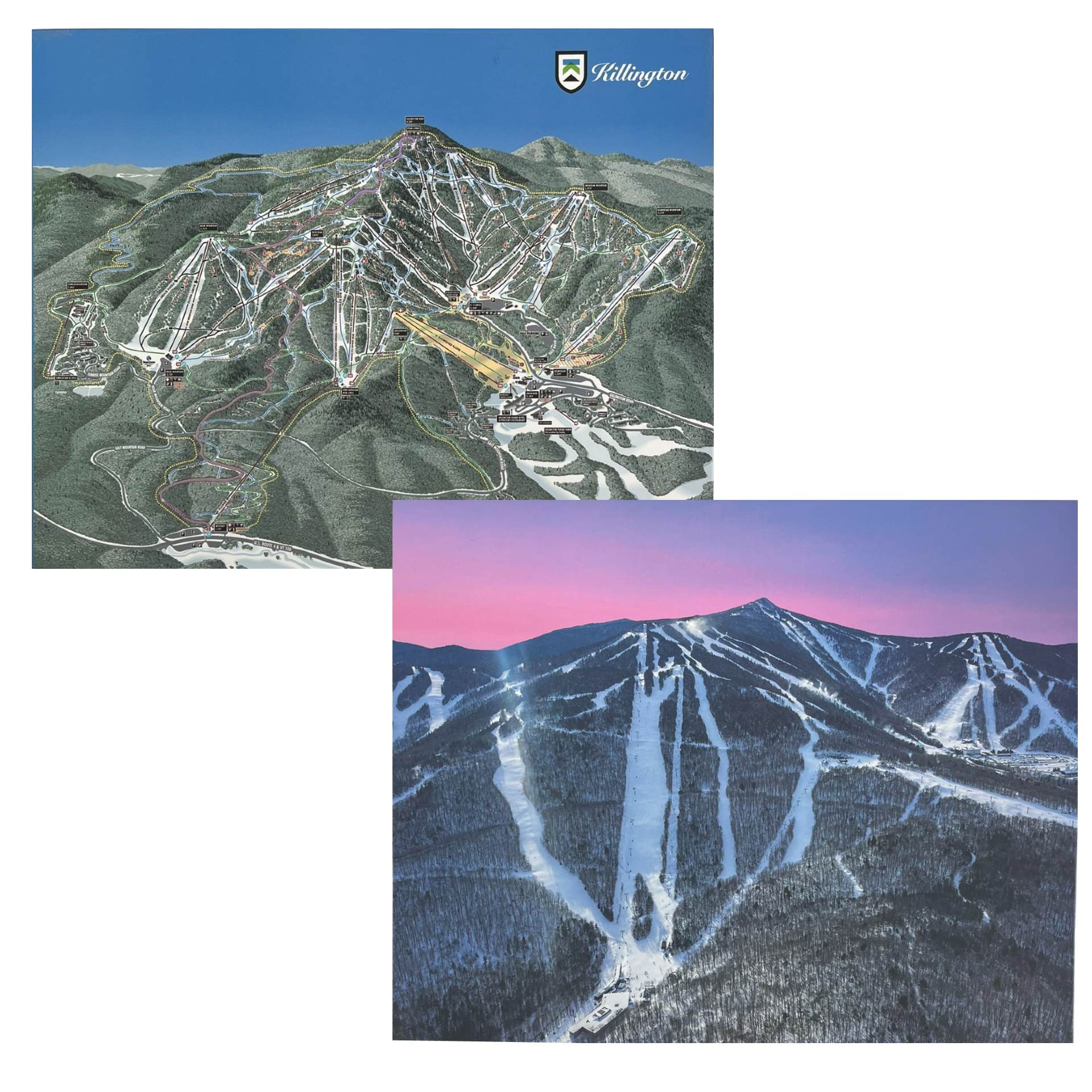 Killington Double Sided 1,000 Piece Puzzle-Killington Trail Map-Killington Sports