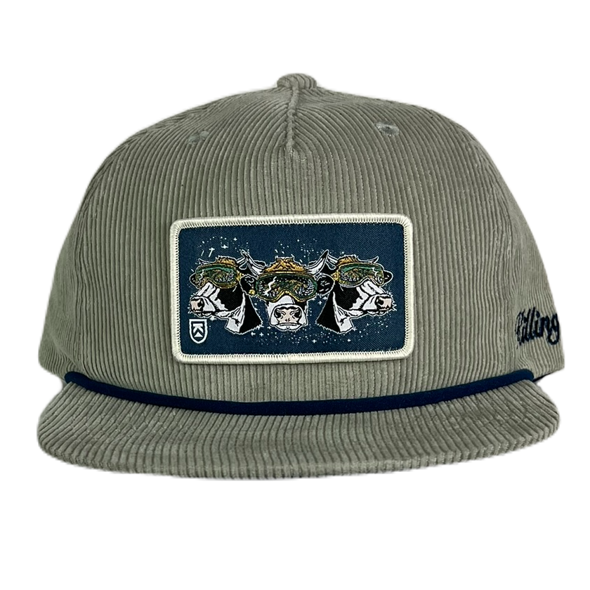 Killington Funky Cows Corduroy Rope Cap-Ash-Killington Sports