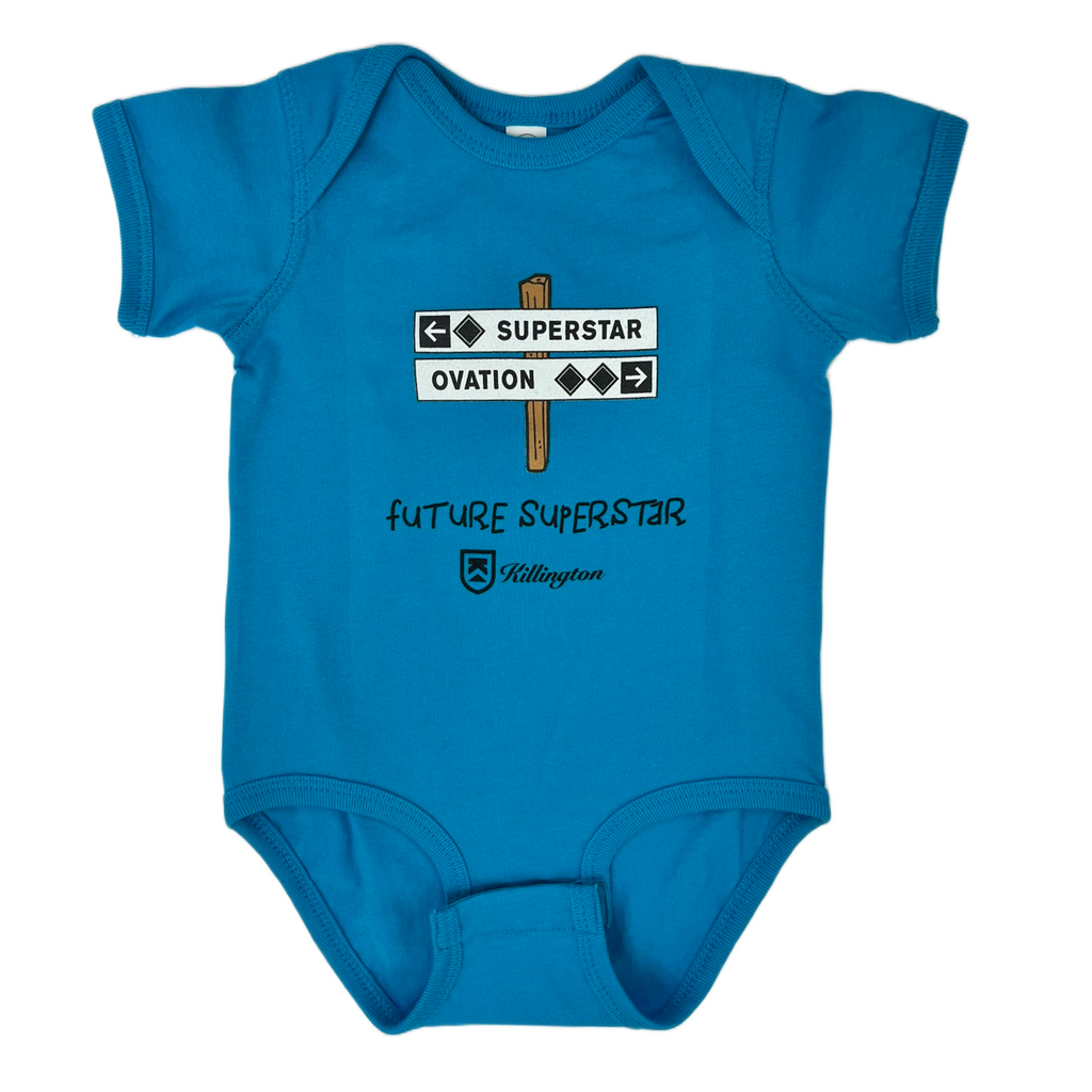 Killington Future Superstar Black Trail Sign Shortsleeve Baby Onesie-Killington Sports