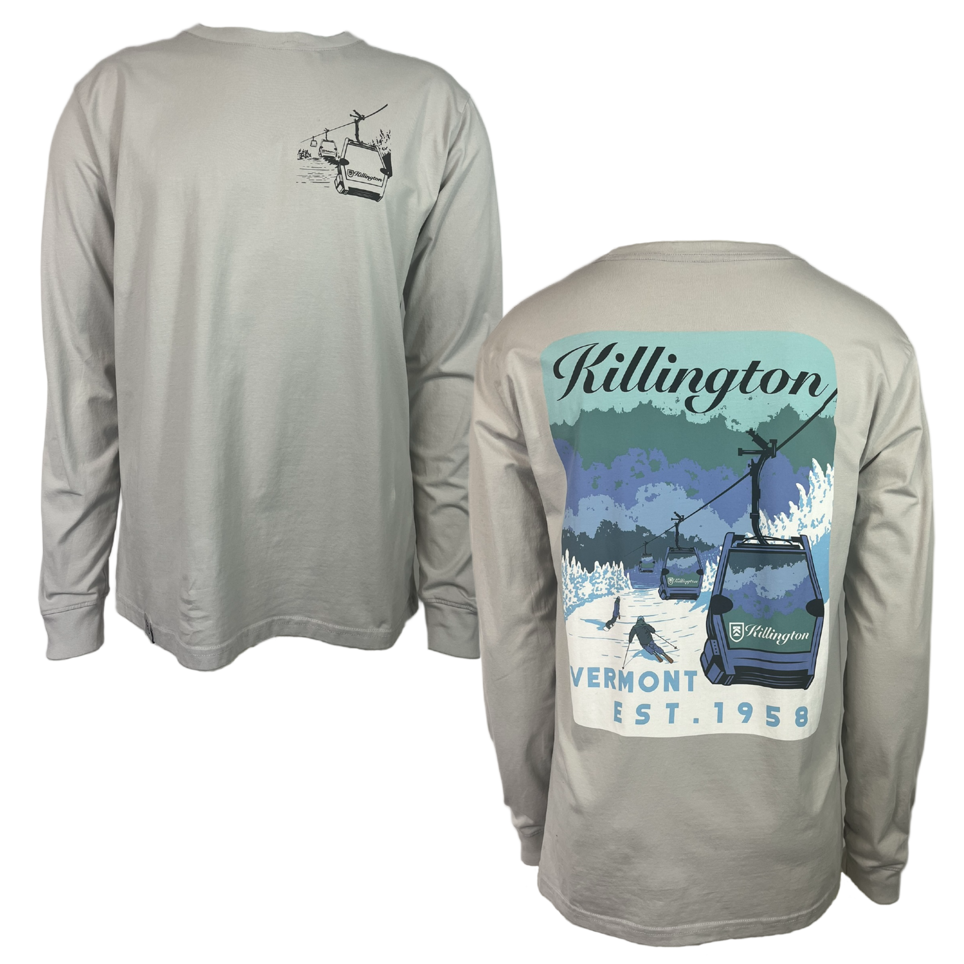 Killington Gondola Core Long Sleeve Tee-Antartica-Killington Sports
