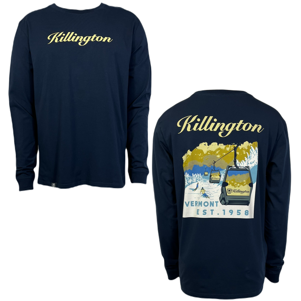 Killington Gondola Long Sleeve Tee-Classic Navy-Killington Sports