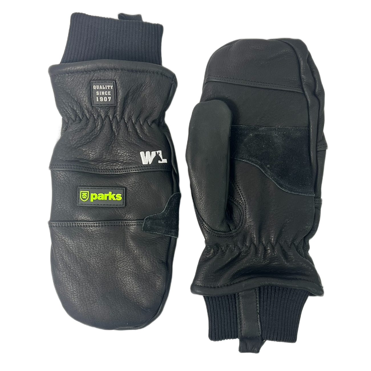 Killington KPARKS Logo: Wells Lamont Leather Mittens-Black-Killington Sports