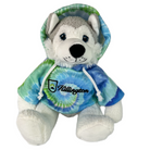 Killington Logo 10" Grey Husky Stuffed Animal-Cool Blue Tie Dye Hoody-Killington Sports