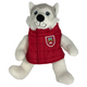 Killington Logo 10" Grey Husky Stuffed Animal-Red Vest-Killington Sports