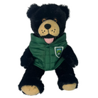 Killington Logo 10" Happy Black Bear Stuffed Animal-Green Vest-Killington Sports
