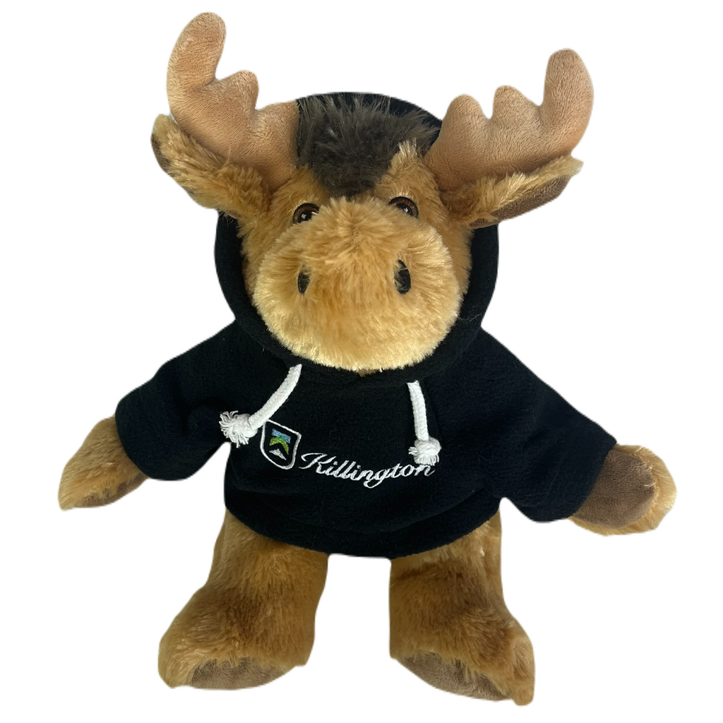 Killington Logo 11" Moose Stuffed Animal-Black Hoody-Killington Sports