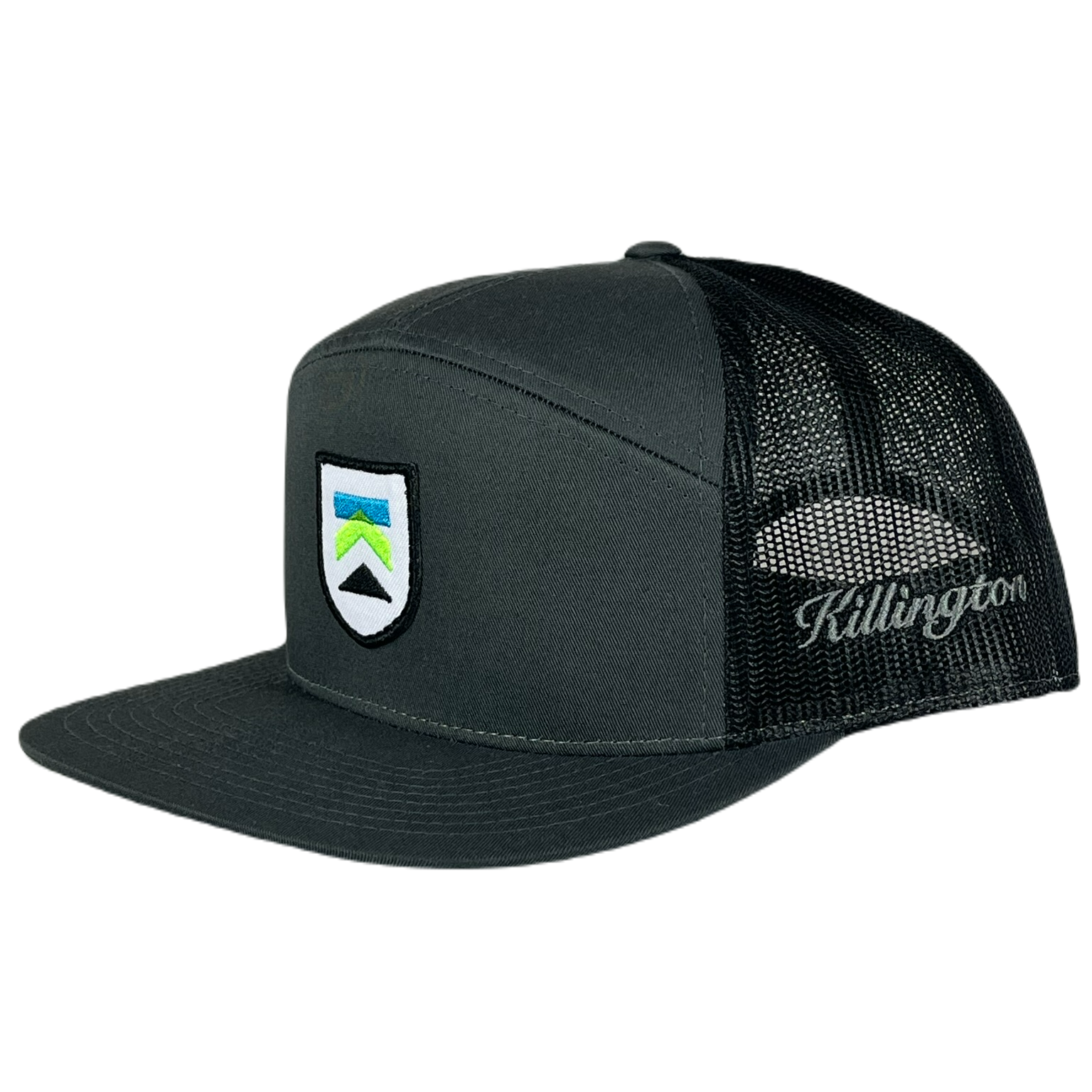 Killington Logo 168 Shield Patch Hat-Charcoal/Black-Killington Sports