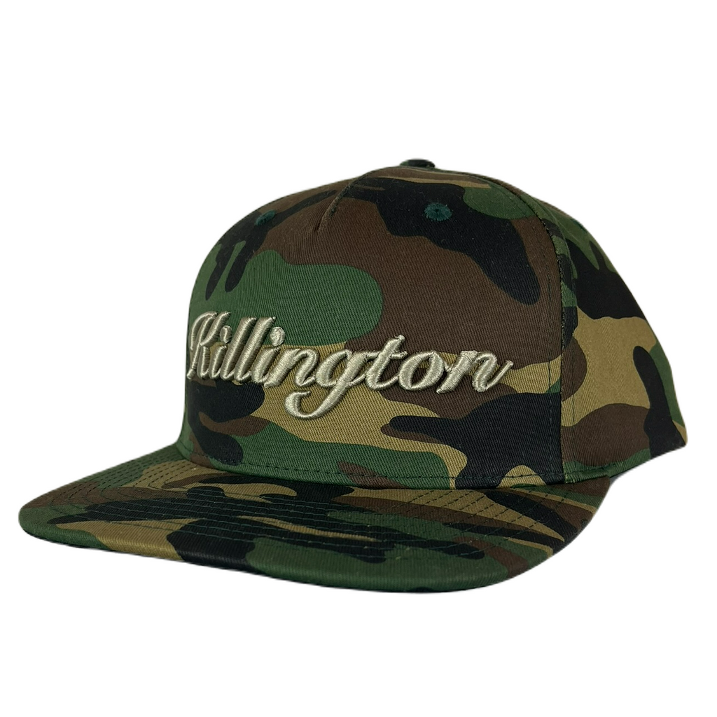 Killington Logo 255 3D Script Snapback Hat-Green Camo-Killington Sports