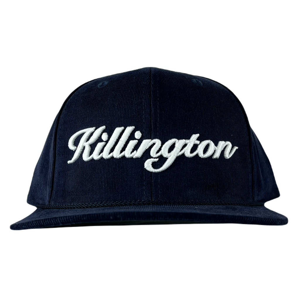 Killington Logo 3D Script 253 Corduroy Cap-Navy-Killington Sports