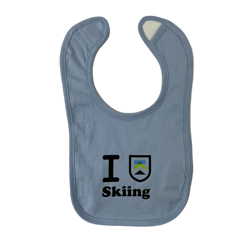 Killington Logo Baby "I Heart Skiing" Bib-Blue-Killington Sports