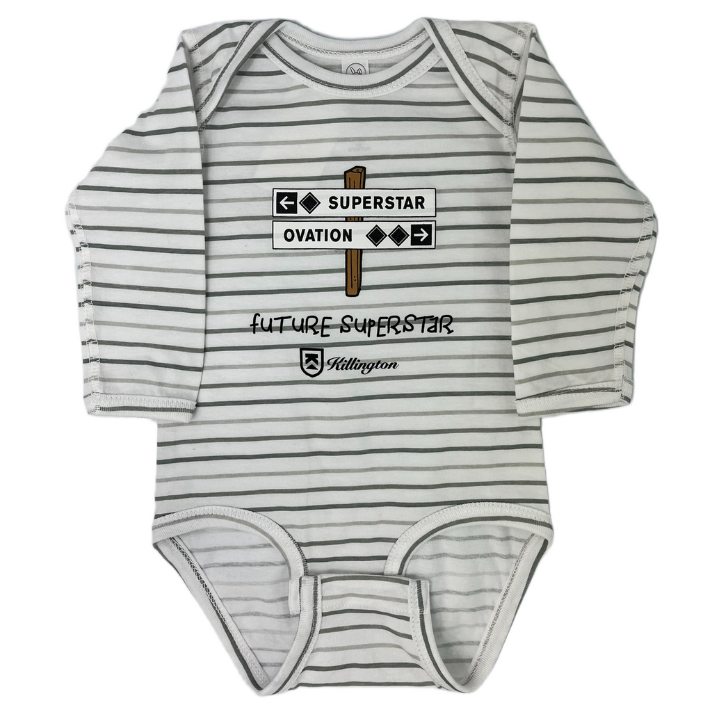 Killington Logo Black Trail Sign Longsleeve Infant Onesie-Killington Sports