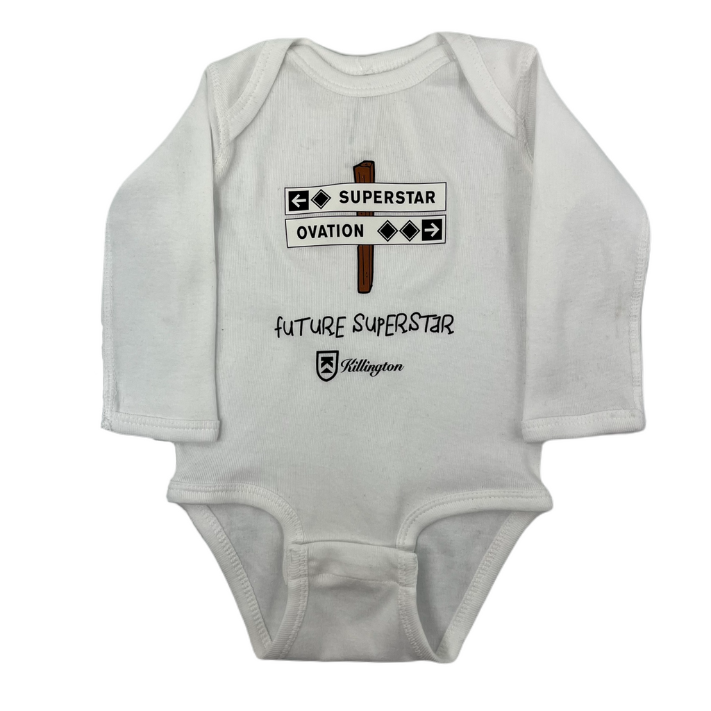 Killington Logo Black Trail Sign Longsleeve Infant Onesie-Killington Sports