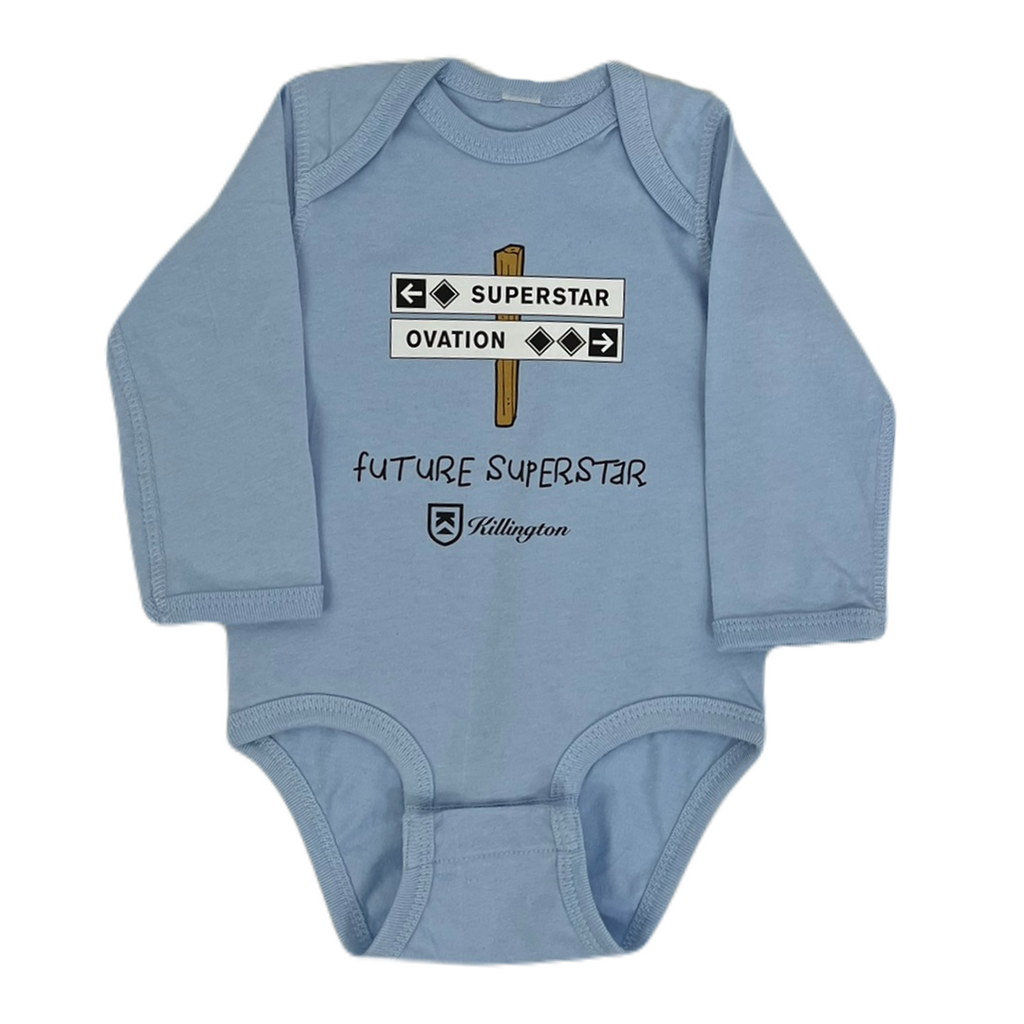 Killington Logo Black Trail Sign Longsleeve Infant Onesie-Killington Sports