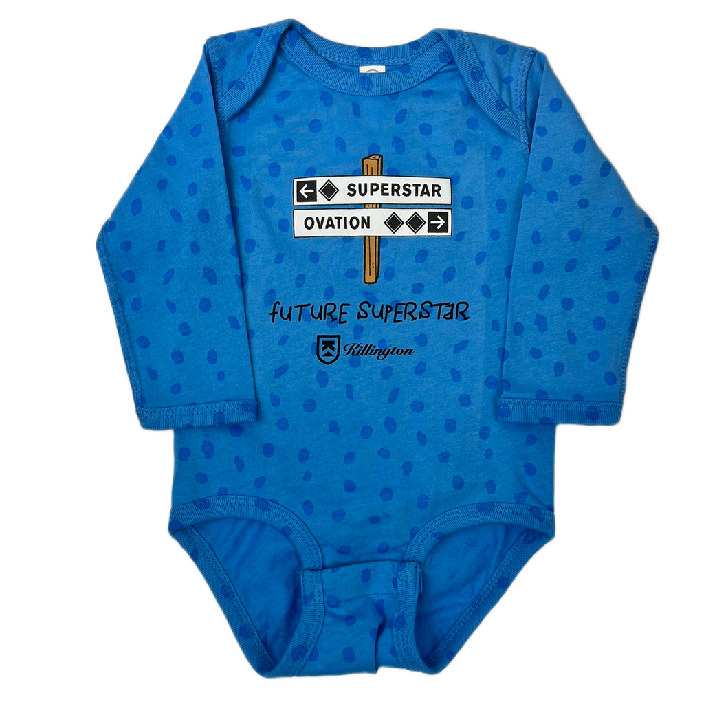 Killington Logo Black Trail Sign Longsleeve Infant Onesie-Killington Sports