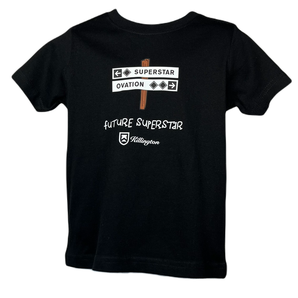 Killington Logo Black Trail Sign Toddler T-shirt-Black-Killington Sports