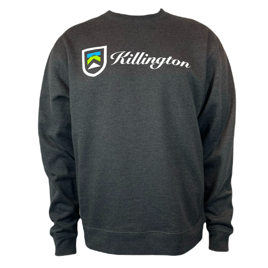 Killington Logo Co-Ed Script Crew-Charcoal-Killington Sports
