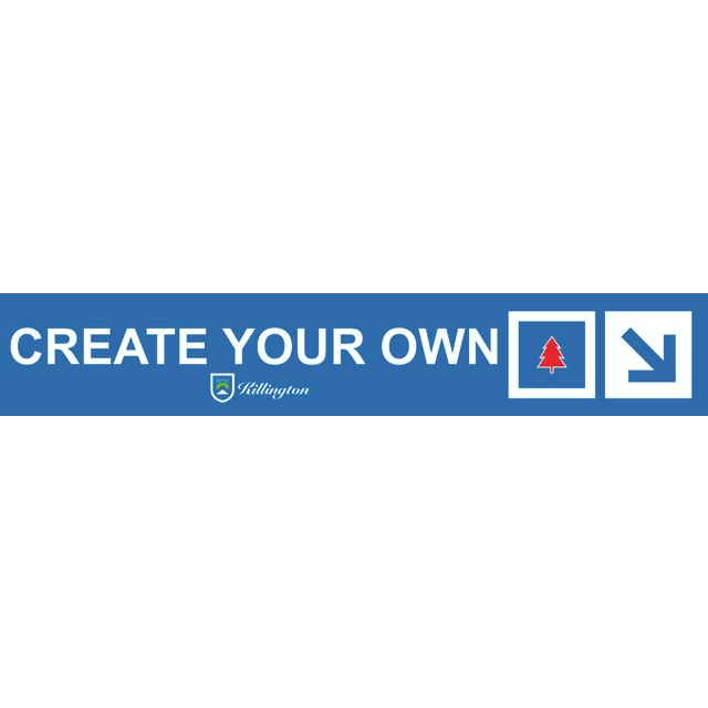 Killington Logo Create Your Own Custom Trail Sign-Killington Logo-Blue Square-Glade Trail-Killington Sports
