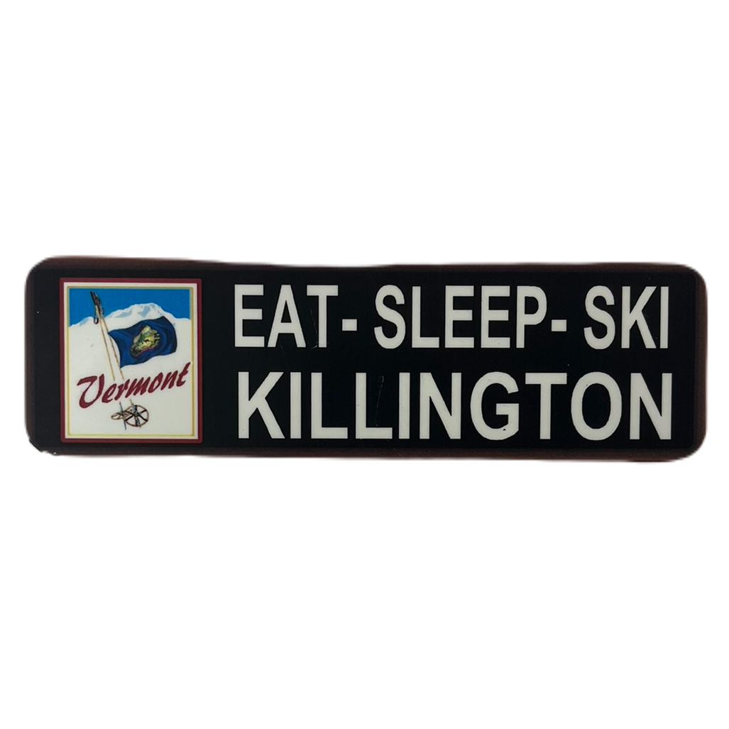 Killington Logo "Eat-Sleep-Ski" Metal Magnet-Killington Sports