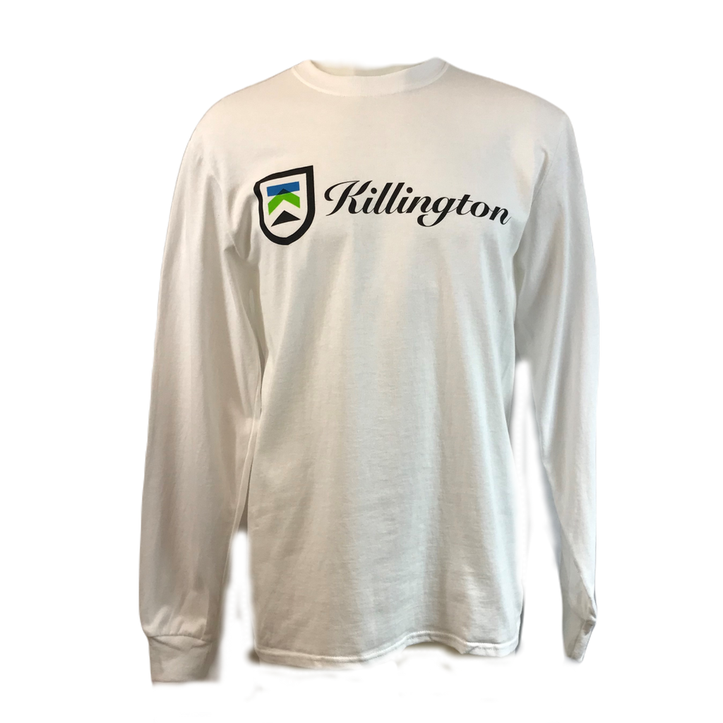 Killington Logo Full Script Long Sleeve TShirt-White-Killington Sports