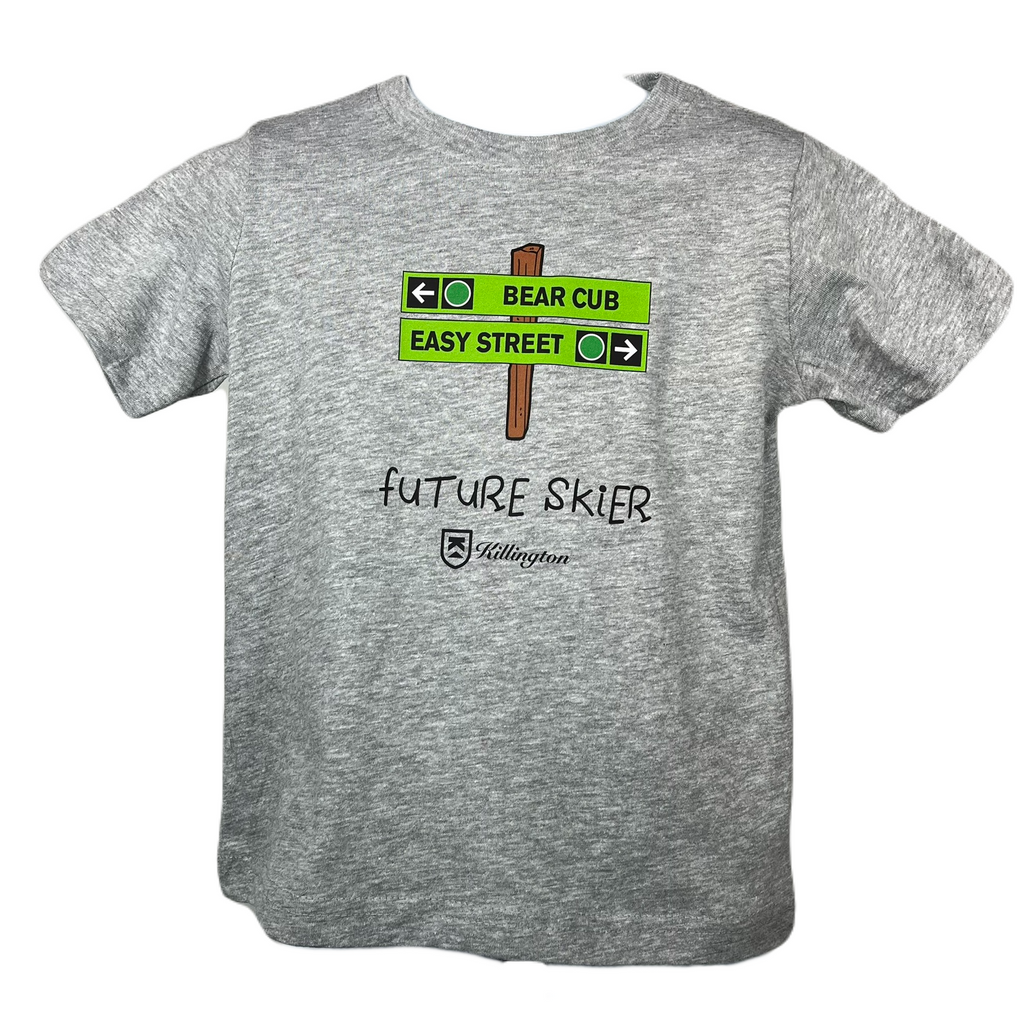 Killington Logo Future Beast Green Trail Sign Toddler TShirt-Medium Gray Heather-Killington Sports