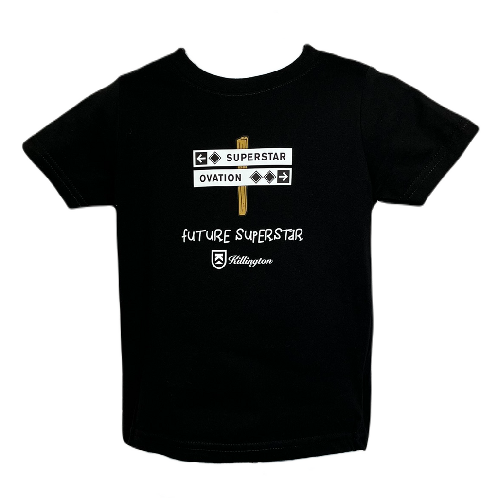 Killington Logo Future Superstar Black Trail Toddler TShirt-Black-Killington Sports