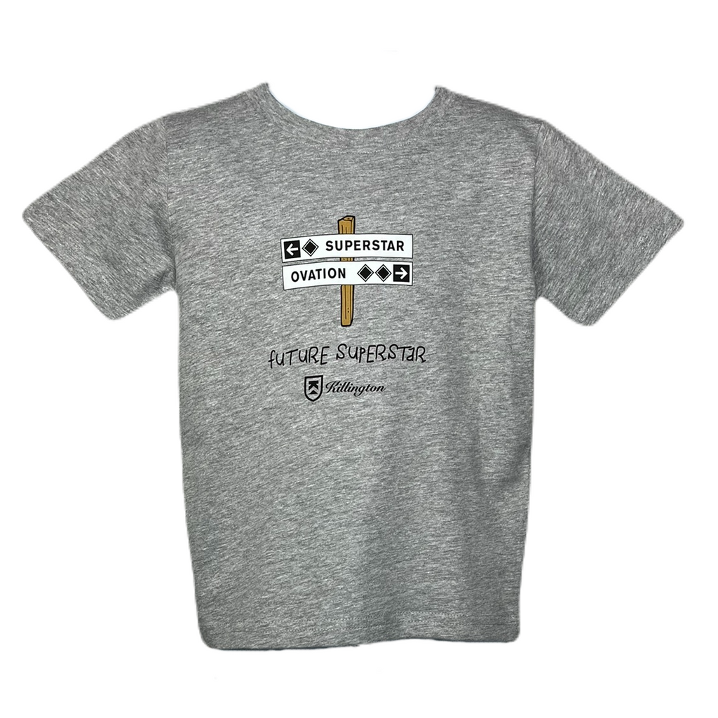 Killington Logo Future Superstar Black Trail Toddler TShirt-Medium Gray Heather-Killington Sports