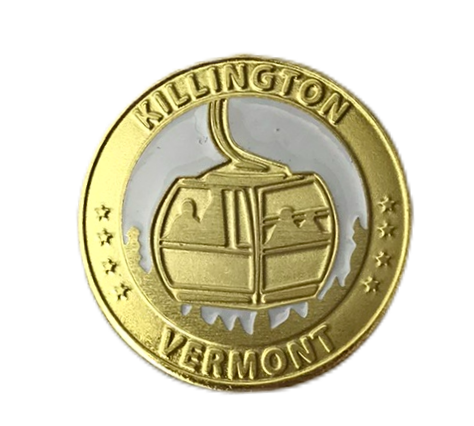 Killington Logo Gondola Lapel Pin-Gold-Killington Sports