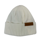Killington Logo Leather Tag Beanie-White-Killington Sports