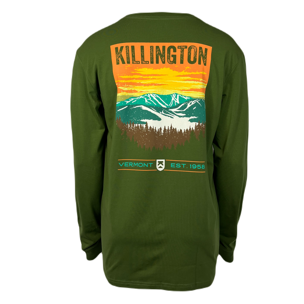 Killington Logo Mountain Sunset Long Sleeve Tee-Killington Sports