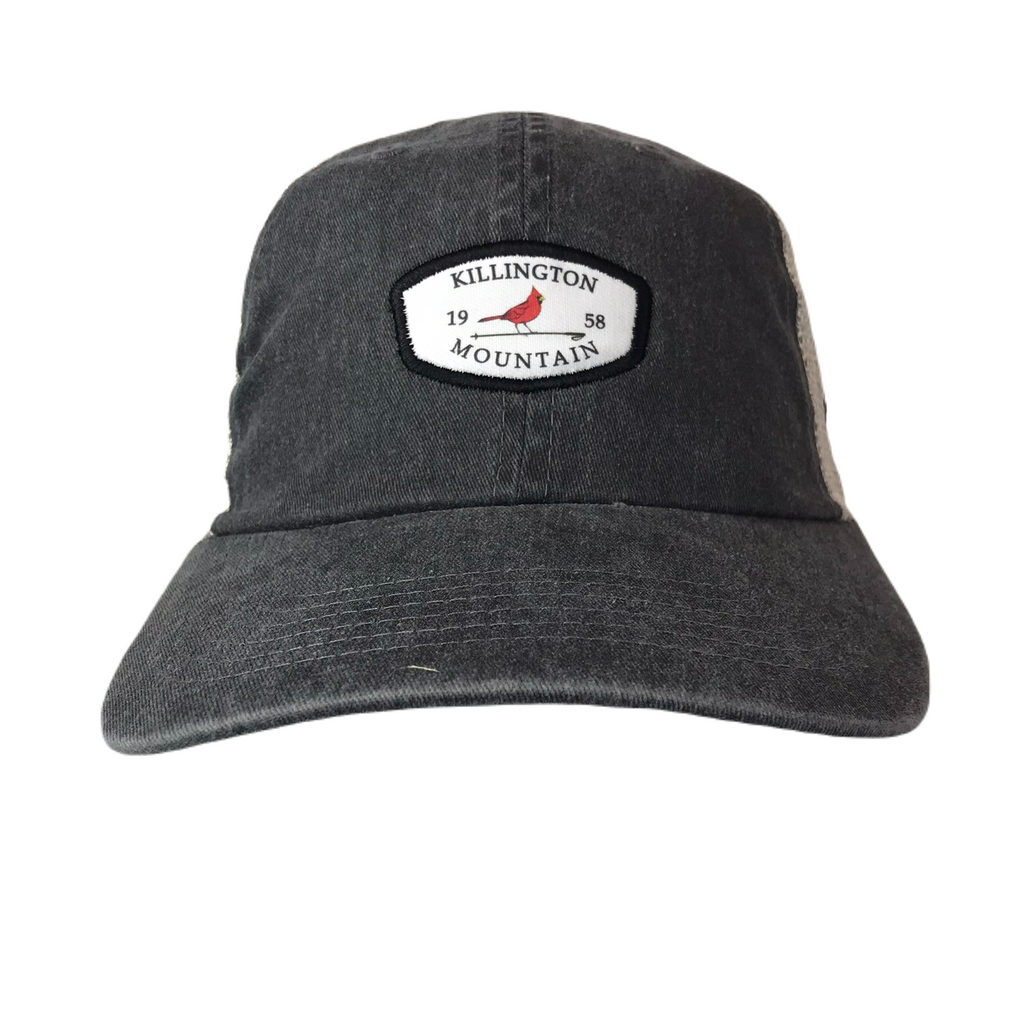 Killington Logo Newport Cardinal Trucker Hat-Black/Stone-Killington Sports