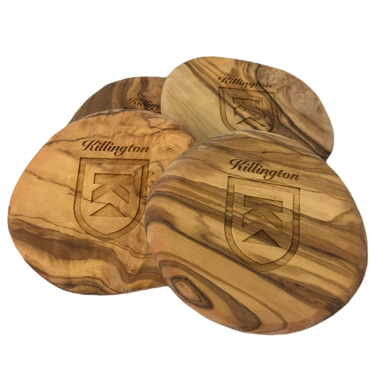 Killington Logo Olive Wood Coasters - set of 4-Killington Sports