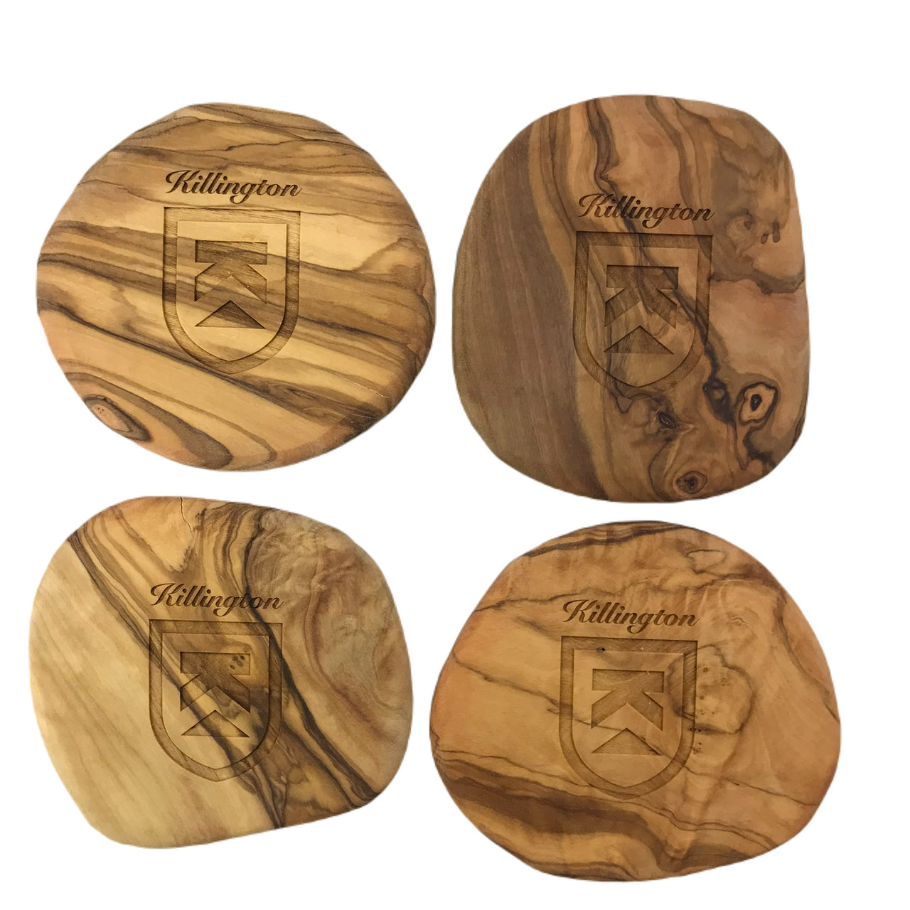 Killington Logo Olive Wood Coasters - set of 4-Killington Sports