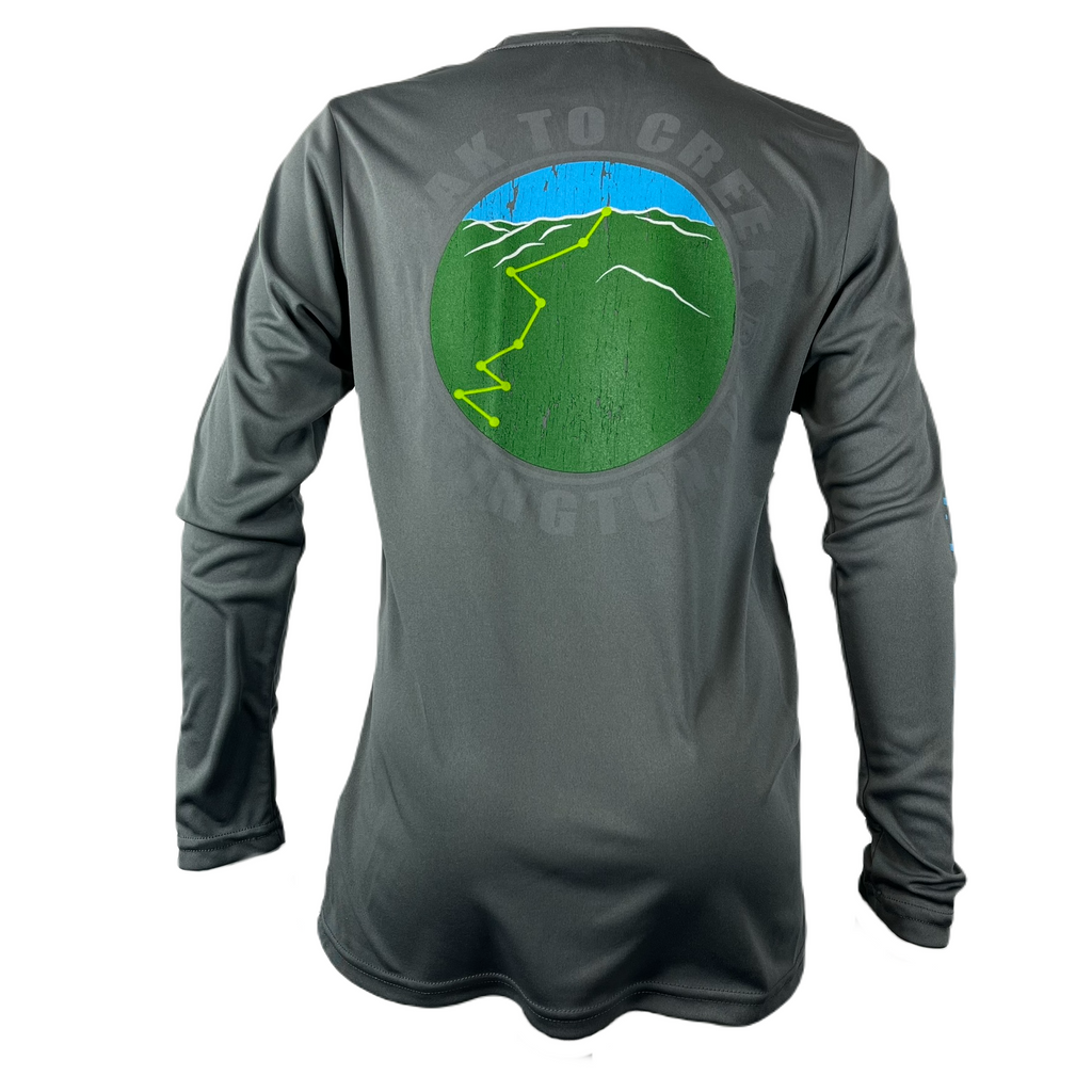 Killington Logo Peak to Creek Youth Longsleeve Tech Tee-Graphite-Killington Sports