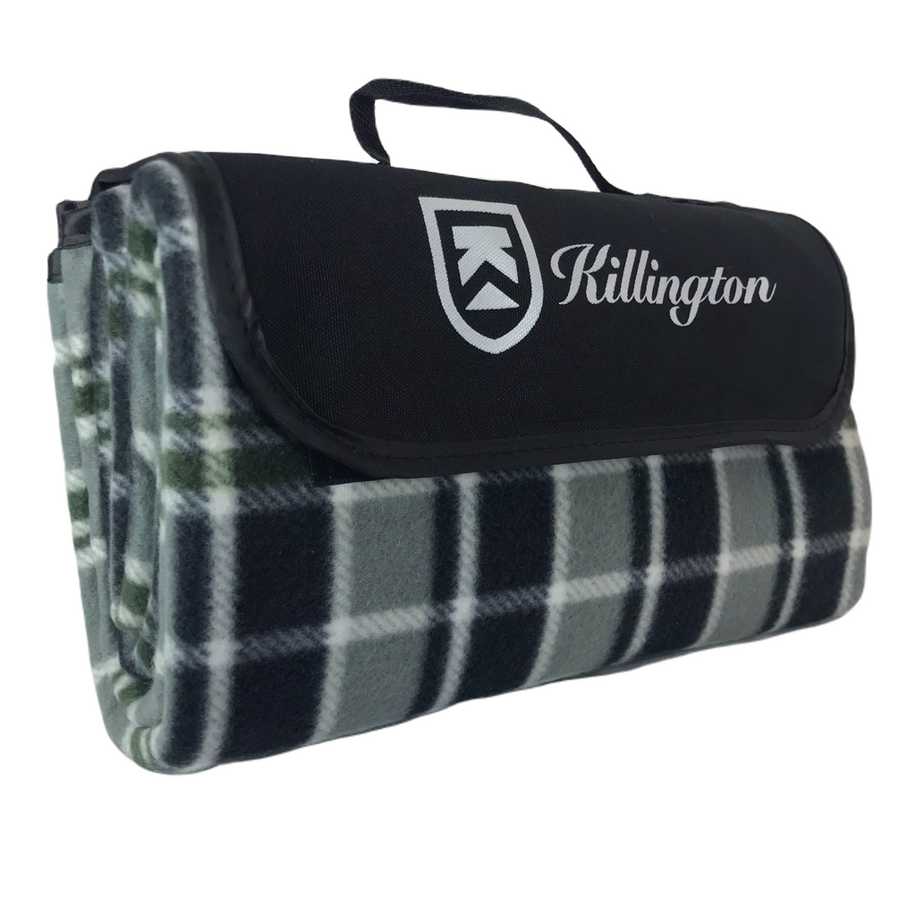 Killington Logo Picnic Blanket Tote-Black/Gray-Killington Sports